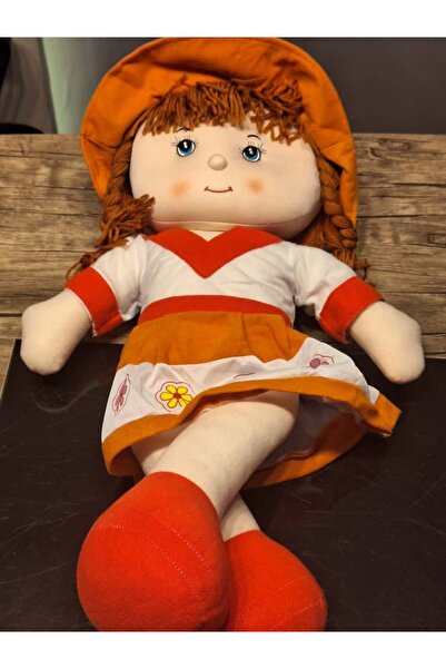 KARSAN BÜYÜK KAHVERENKLİ ŞAPKALI BEZ BEBEK 65CM