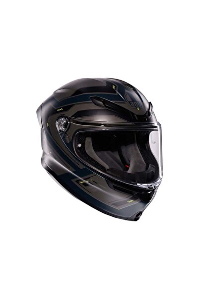 AGV Motosiklet Kaskı K6 Mplk Enhance Matt Grey Yellow Fluo