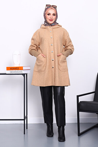 İmajButik Μπουφάν με κουκούλα μπισκότο