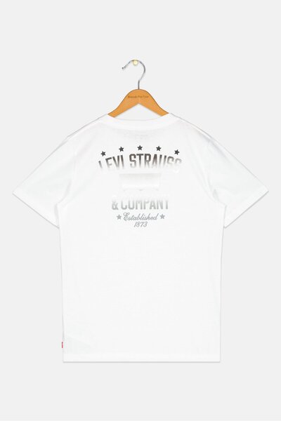 Levi's Kids Boy Crew Neck Short Sleeves Graphic Print T-shirts, White