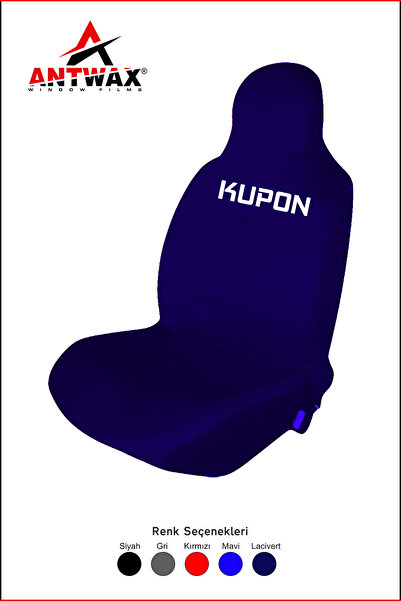 Antwax KUPON Yazılı Oto Koltuk Servis Kılıfı Ön ve Arka Koltuk Kılıfı Penye U...