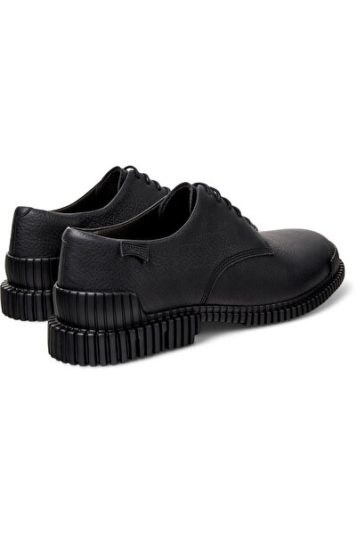 CAMPER Men Black Textured Genuine Leather Lightweight Lace-Up Casual Shoes Pix