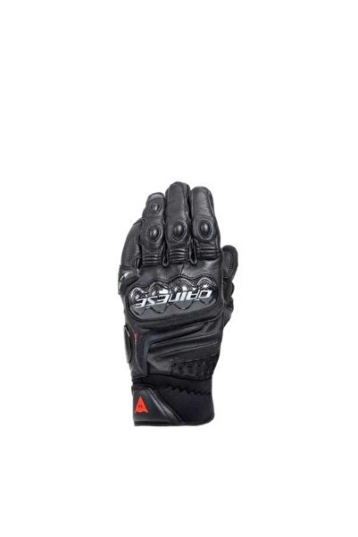 Dainese Carbon 4 Short Lthr Korumalı Motosiklet Eldiveni Black