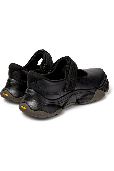 CAMPER Men Black Genuine Leather Adjustable Velcro Sandals Daily Comfortable Soft Sole Karst2