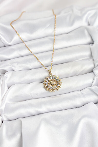 BESKAR 316L Steel Chain Gold Color Sun Model Women's Necklace