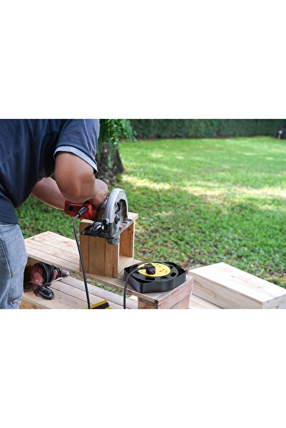 porodo 4 AC Power Sockets Reel, 2500W, 10m Copper Cable, Universal Plug Compatibility – Black