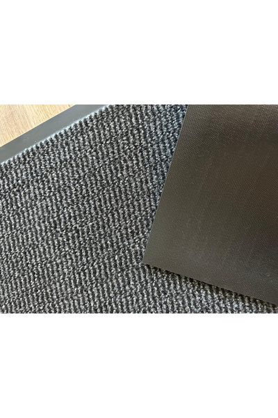 DEKOSET 80 X 120 cm Gray Doormat (Door Front Moisture Absorbing Mat)