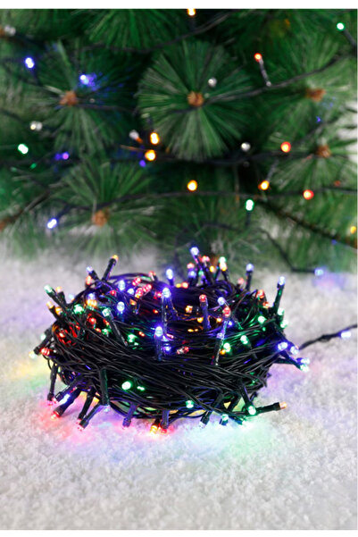 Lumi LUXURY Instalatie brad Craciun cu panou solar, 300 LED-uri cu lumina mul...