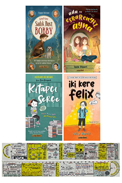 Carpe Diem Kitapları Sadık Dost Bobby+Ada ve Esrarengiz Ayna+Kitapçı Serçe+İk...