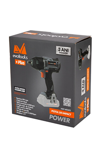 EvoTools Plus Πιστόλι Κρουστικού Χωρίς Ψήκτρες 1/2 χωρίς Μπαταρία και Φορτιστ...