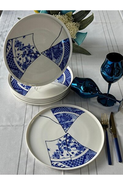 Meri Ev Gereçleri Gino Porcelain Serving Plate Set of 6