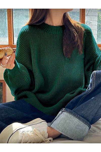 FAVORİST Πλεκτό πουλόβερ με λαιμόκοψη O oversized