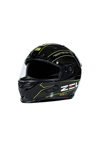 ZEUS Zs-1800B Carbon Motosiklet Kaskı Am8 Fluo Yellow