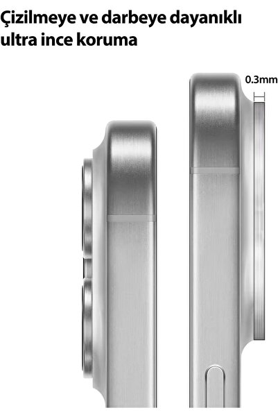 Nezih Case Apple iPhone 17 Pro Max Uyumlu Tam Kaplayan Kamera Lens