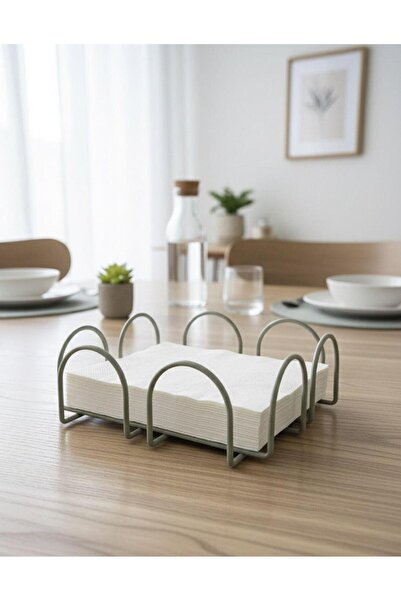 Okyanus Home Green Horizontal Napkin Holder
