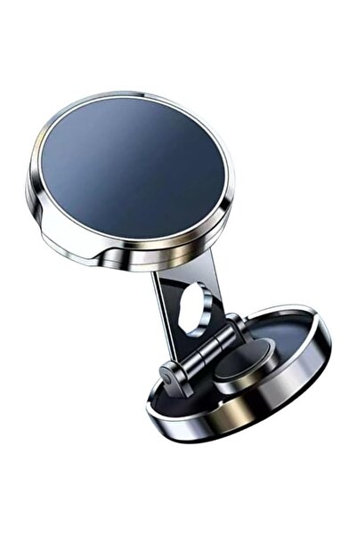 dalip Phone Holder, Adhesive, ABS & Magnet, Foldable, 4.4 cm Diameter, Universal, Silver