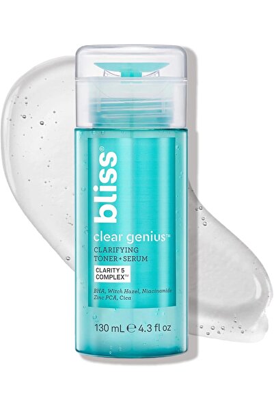 Bliss Toner + Clear Genius Serum | Purifies Pores, Soothes and Purifies Skin | With Salicylic Acid,
