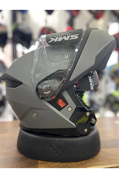 SMK GULLWING MAT GRİ ÇENE AÇILIR KASK