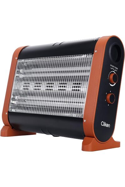 CLIKON مدفأة كوارتز 1600 واط مع مفتاح أمان ومستويين للتسخين CK4244