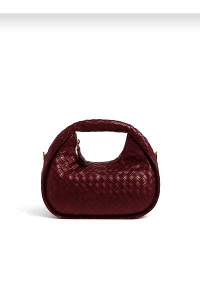 Die Fein Mercan Stores Women's Knitted Detailed Mini Size Hand and Shoulder Bag