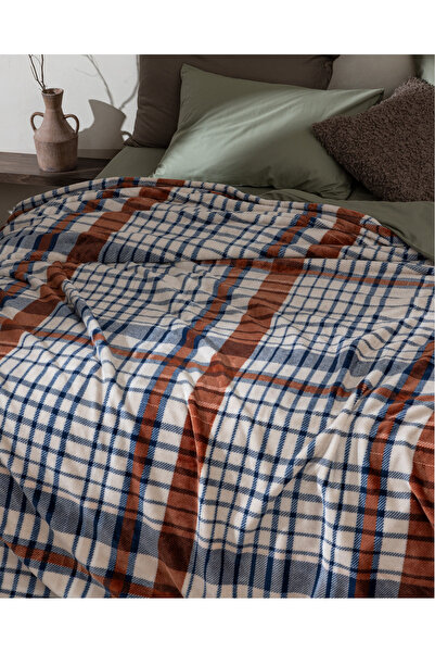 Madame Coco Fravonne Double Welsoft Printed Blanket - Navy Blue