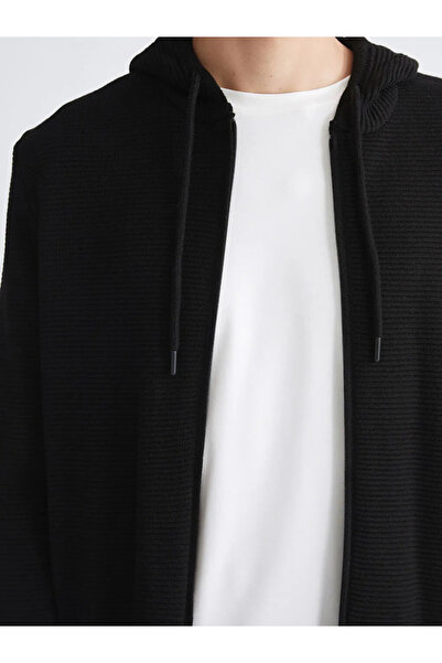 LC Waikiki Hooded Long Sleeve Men's Knitwear Cardigan