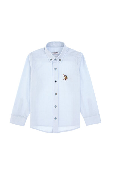 U.S. Polo Assn. Boy's Light Blue Long Sleeve Basic Shirt 50307704-Vr003