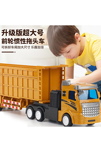 TRENDZONE Uzaktan Kumandalı Full Fonksiyon Şarjlı Işıklı Müzikli Römorklu Taşıyıcı Tır 42cm