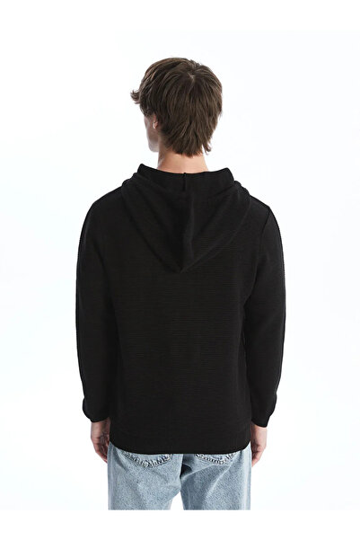 LC Waikiki Hooded Long Sleeve Men's Knitwear Cardigan