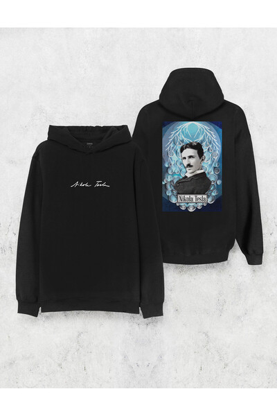 Darkia Nikola Tesla Special Design Back Printed Hooded Sweat Hoodie