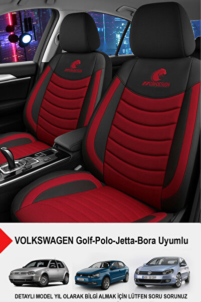 GM-DESIGN Panther Series Linen Fabric Car Seat Cover-(Volkswagen Bora-Golf-Jetta-Polo Compatible)