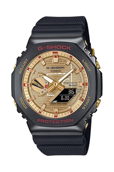 G-SHOCK G-Steel Solar Connected Gold Dial Black Resin Strap Watch GBM-2100RH-1AJR