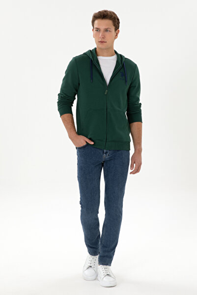 U.S. Polo Assn. Men's Dark Green Knitted Cardigan 50307765-Vr079