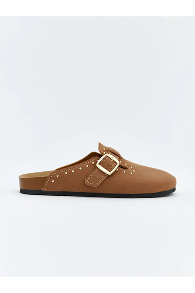 Ponchiq نعال منزلية للفتيات ذات مظهر من جلد الغزال