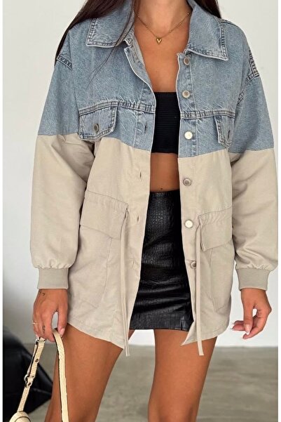 Lansman Kot Detaylı Kısa Trençkot