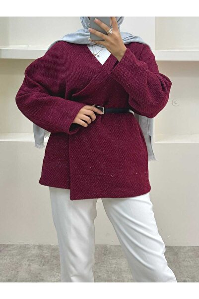 lurex moda Glitter Belted Jacket