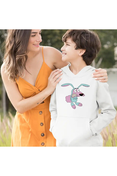 OEM Children's Hoodie Boys Courage the Cowardly Dog Rabbit Cartoon