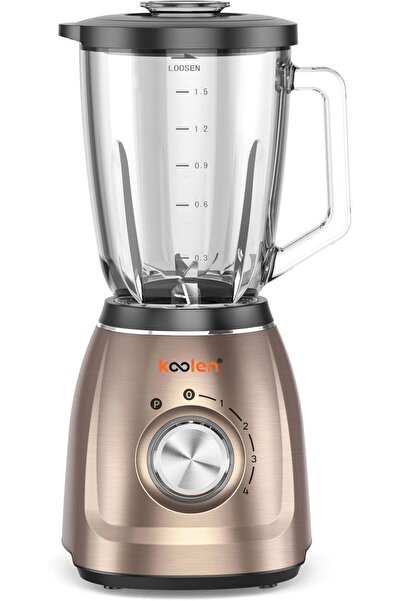 Koolen Electric Blender 300W with 1.75L Glass Jar, Gold