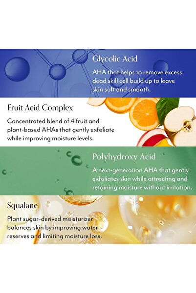 Bliss Renew & Smooth Night Serum – Glycolic + Polyhydroxy Acid, 1 oz (Vegan, Paraben-free, Cruelty