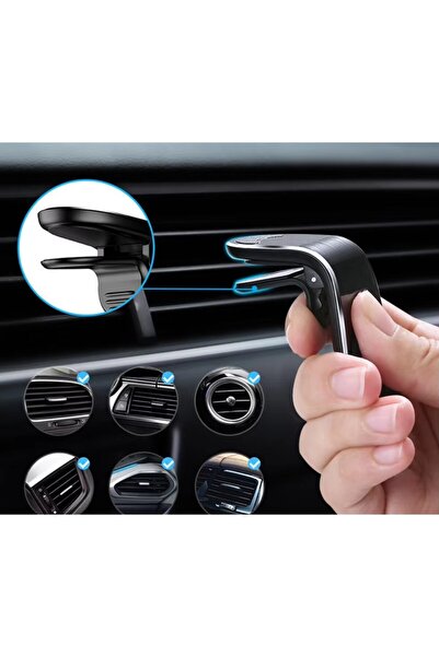 Flippy Suport de Telefon, Flippy, Ventilatie, din ABS si Magnet, 3.8 x 3.7 x 6.2 cm, Universala, Argintiu