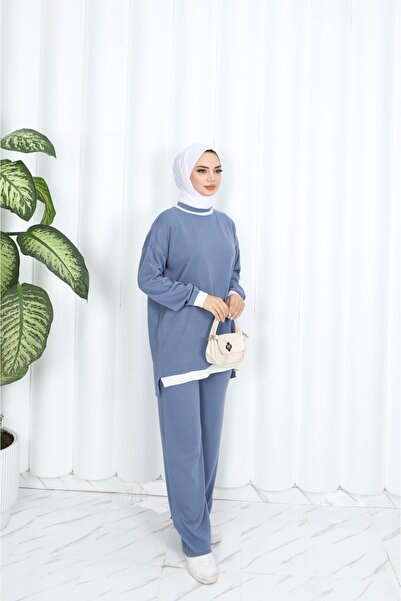 NİSUM MODA Two Color Knitwear Set
