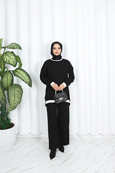 NİSUM MODA Two Color Knitwear Set