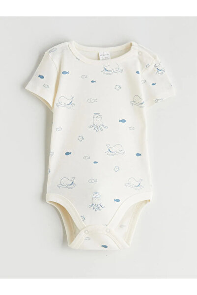 LC Waikiki Short Sleeve Baby Boy Snap-On Bodysuit 2-Piece