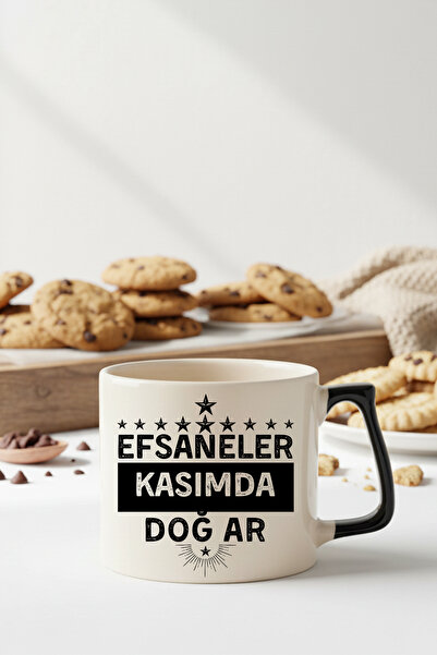 qoeuyl boutique Starry Legends Are Born in November Printed Birthday Gift Black D Handle Mug Cup