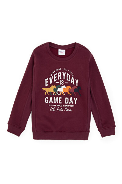 U.S. Polo Assn. Boy's Burgundy Sweatshirt 50316406-Vr177