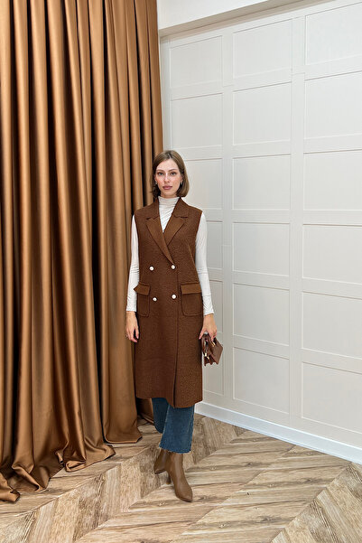 Stilife Дълго палто Cerry в кафяво