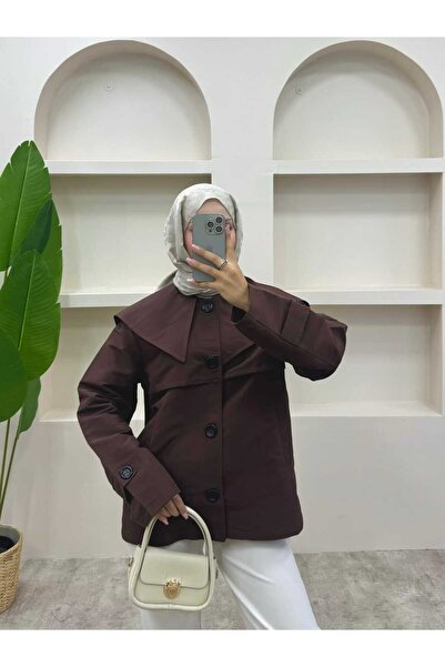 lurex moda Cape Trench Coat