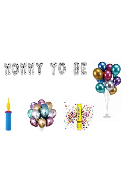 OEM Set baloane viitoare mămică, cadou decor tort, 70 buc, argintii