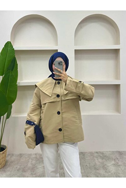 lurex moda Cape Trench Coat