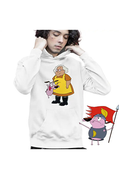 OEM Kids Boys Sweatshirt Courage the Cowardly Dog Grandma Beagle Puppy